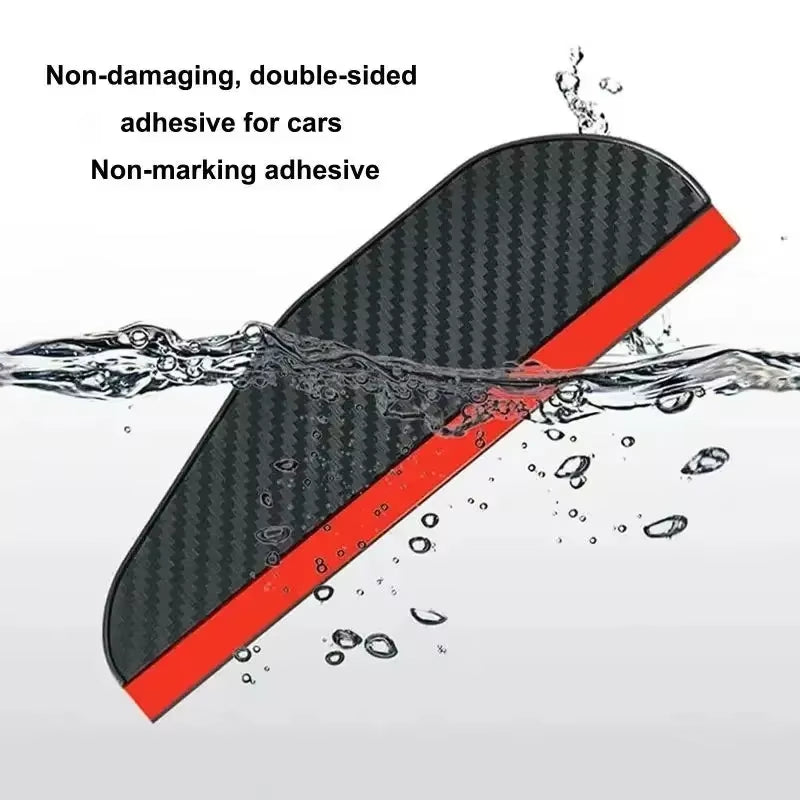 2PCS Universal Auto Rear View Mirror Rainy Shield Guard Car Rearview Mirror Rain Eyebrow Carbon Fiber Sun Visor Shade Cover
