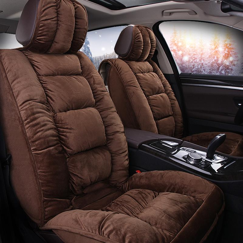 New Winter Full Car Seat - Enclosed Warm Plush and Thickened down Universal 5 - Seat Car Seat Covers