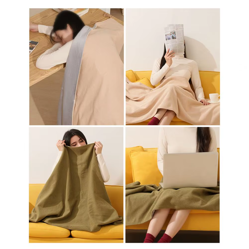 Wireless Heating Blanket Battery-Operated Heating Shawl Usb-Powered Shawl Blanket Bag 2-In-1 Electric Heating Scarf for Women