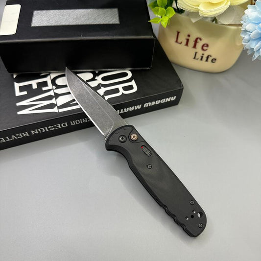 4300BK-02 CLA Utility Button Lock Folding Knife D2Battlewash Blade G10 Handle Multifunctional Cutlery Tool Foroutdoor Fishing Camping EDC