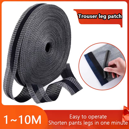 Self-Adhesive Pants Paste Tapes Ironing Pant Edge Shorten Stickers Jeans Trouser Hem Patch Sleeves Length Adjusted Stick Tape