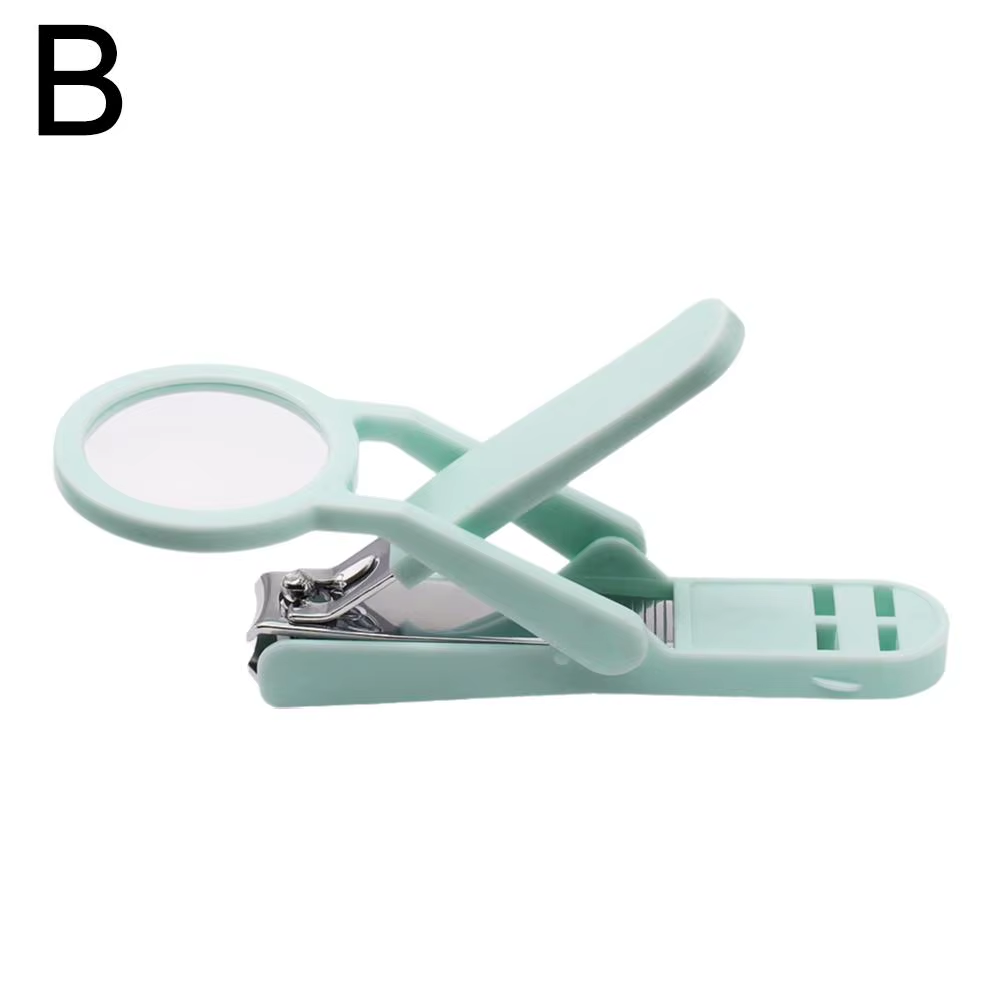 Nail Clipper with Magnifying Glass the Elderly Practical Stainless Steel Nail Clipper Anti-Splash Beauty Big Clipper Tool Gifts