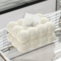 Facial Tissue Holder Non Slip Ceramic Tissue Box Cover Tissue Dispenser for Living Room Home Household Kitchen Countertop
