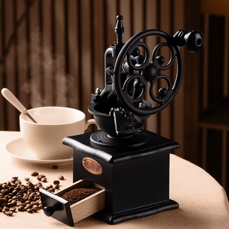 Retro Manual Coffee Grinder Portable Ferris Wheel Coffee Bean Grinder Professional Handmade Coffee Accessories
