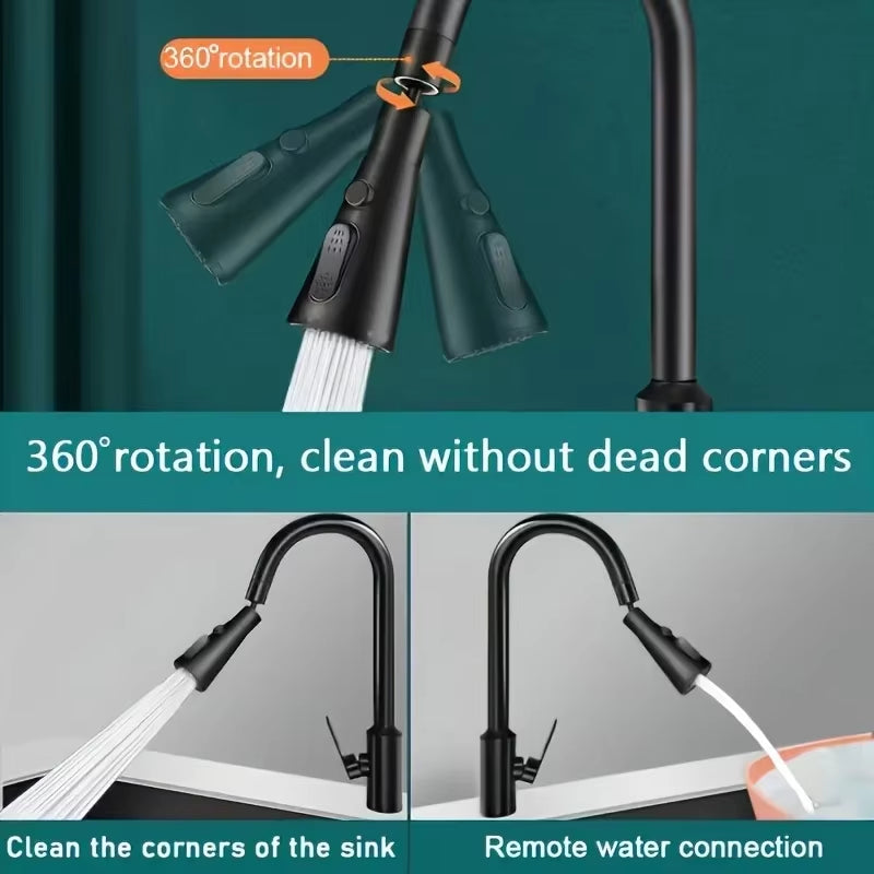 Universal 360° Rotate Kitchen Faucet Extender Aerator Plastic Splash Filter Kitchen Washbasin Faucet Bubbler Nozzle Aerator