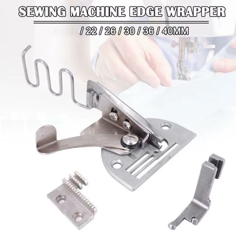 Steel Overlock Folder Binding of Curve Edges A10 Hemmer Bias Binder for Lockstitch DIY Sewing Machine Foot Kit Accessories
