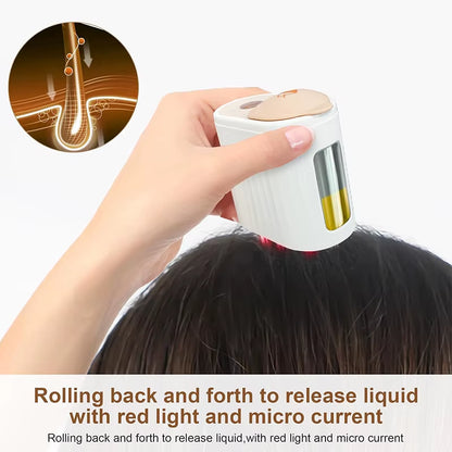 Microcurrent Head Scalp Massager Oil Applicator Comb Red Light Therapy Vibration Massage Liquid anti Hair Loss Comb Medicine