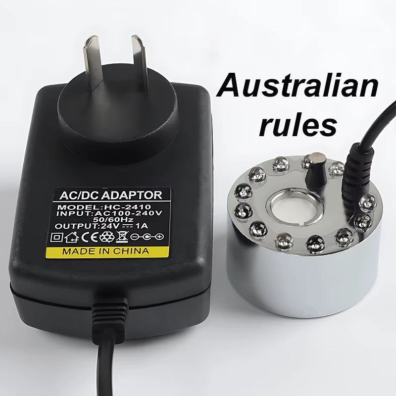 Party Mist Maker Water Pond Fountain Fogger 12 LED Color Aquarium Fog Maker Halloween Easter Party Festival Decoration