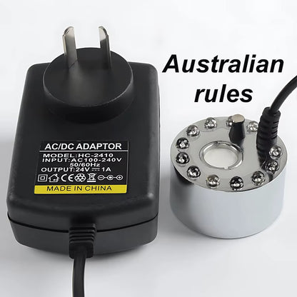 Party Mist Maker Water Pond Fountain Fogger 12 LED Color Aquarium Fog Maker Halloween Easter Party Festival Decoration