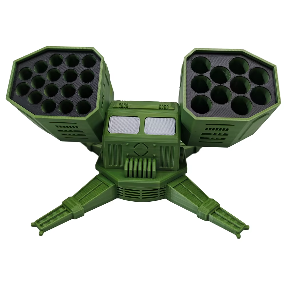 Rotatable Anti-Aircraft Missile Shape Multi Slots AA+AAA Batteries Container Case Battery Storage Box