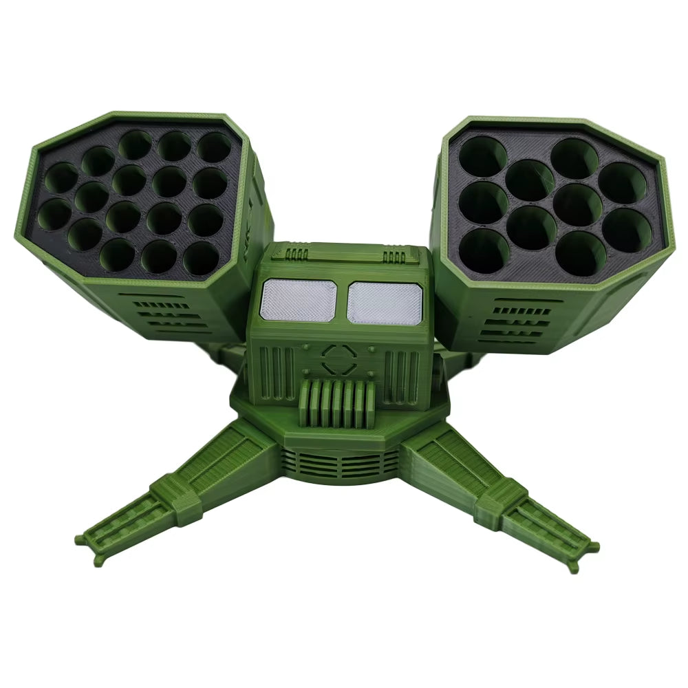 Rotatable Anti-Aircraft Missile Shape Multi Slots AA+AAA Batteries Container Case Battery Storage Box