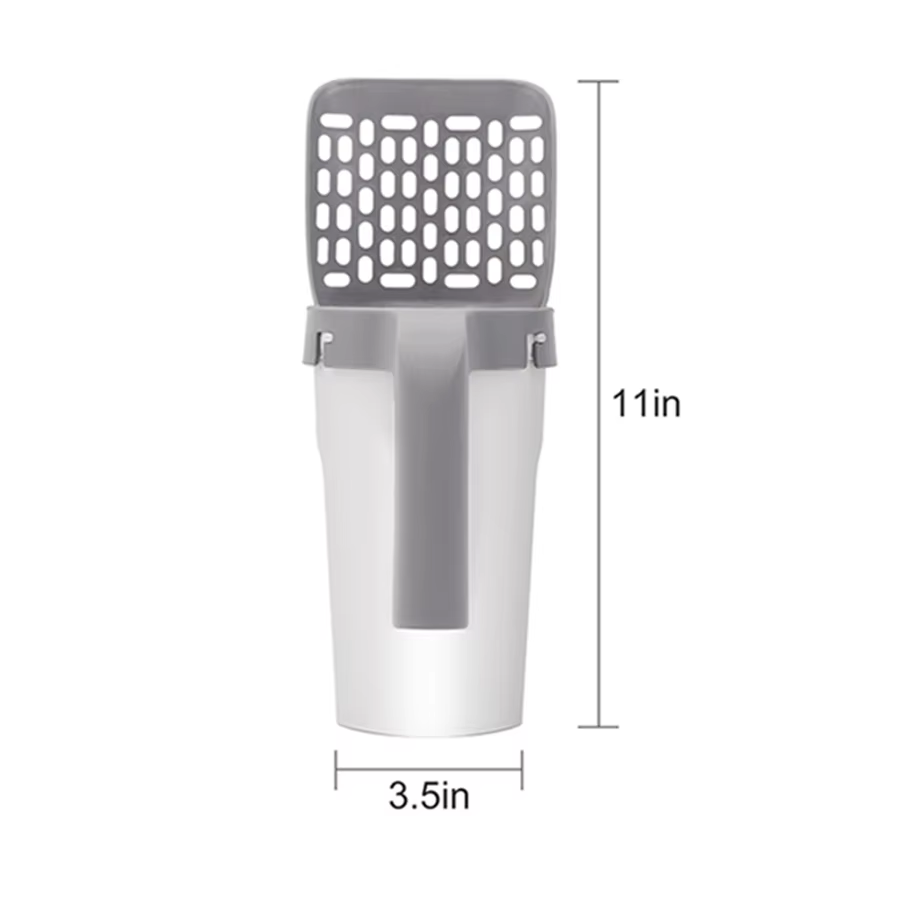 One Piece Cat Litter Scoop Set, Cat Poop Scoop Set, Pet Toilet Pick Up, Detachable and Portable Installation