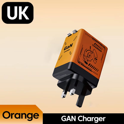 Gallium Nitride Charger Type C/Lightning Fast Charging Expansion Cable for Iphone15 16 Huawei Samsung