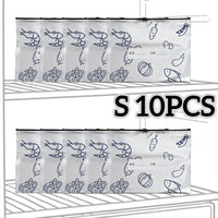10/60Pcs Aluminum Foil Storage Bags Freezer Sealed Organizers Food Packaging Reusable Pantry Odor-Proof Bag Kitchen Essential
