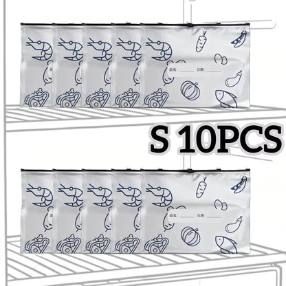 10/60Pcs Aluminum Foil Storage Bags Freezer Sealed Organizers Food Packaging Reusable Pantry Odor-Proof Bag Kitchen Essential