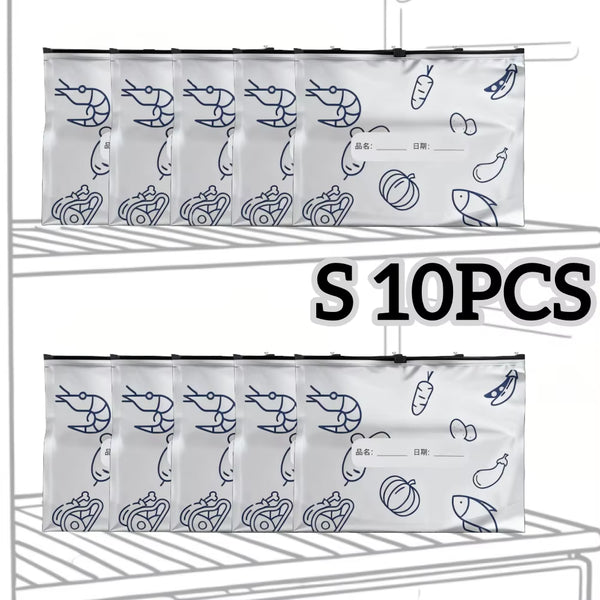 10/60Pcs Aluminum Foil Storage Bags Freezer Sealed Organizers Food Packaging Reusable Pantry Odor-Proof Bag Kitchen Essential