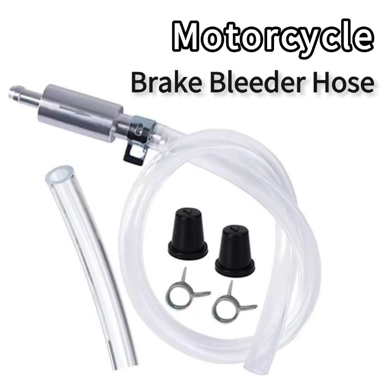 Professional Brake Bleeder Kit with One Way Check Valve Manual Vacuum Pump Hose for Brake Clutch Fluid Bleeding on Motorcycle
