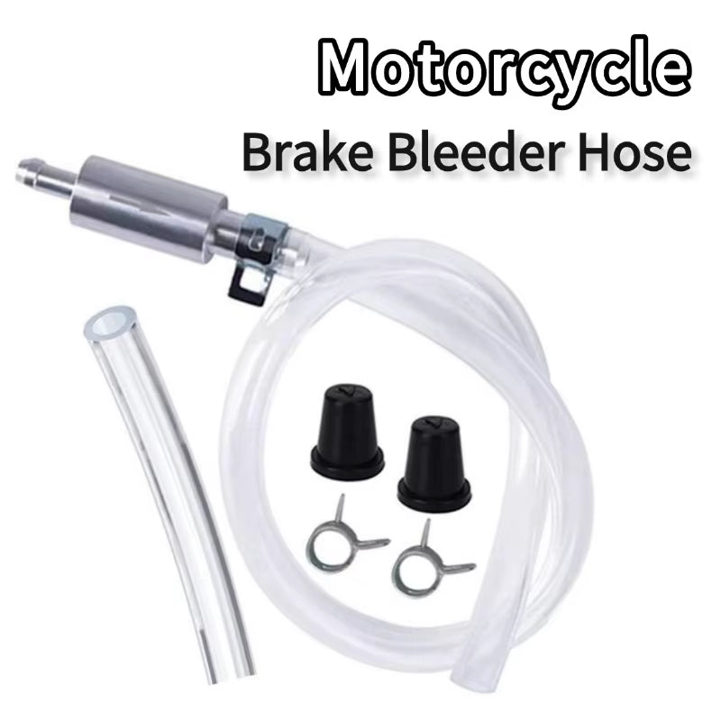 Professional Brake Bleeder Kit with One Way Check Valve Manual Vacuum Pump Hose for Brake Clutch Fluid Bleeding on Motorcycle