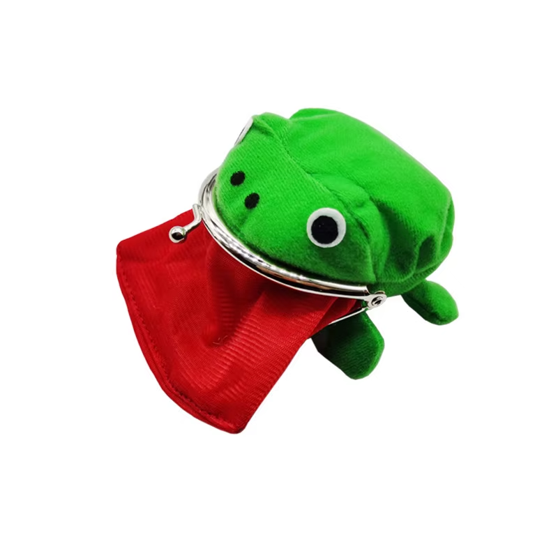 1PC Frog Coin Purses Cartoon Wallet Pouch Anime Manga Shape Fluff Clutch Cosplay Cute Wallet Purse Coin Holder Girls Gift