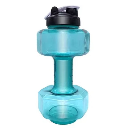 Dumbbell Hammer Water Bottle High Capacity 2 Liters Gym Weightlifting Sports Bottle Creative Space Cup Water Bottle for Men