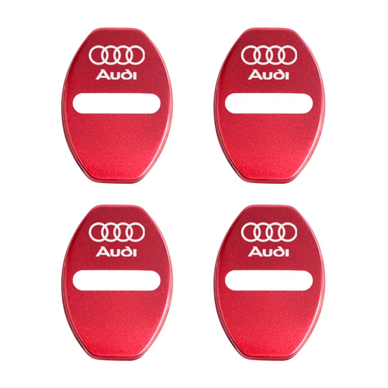 4Pcs Door Lock Decoration Protect Cover Emblem Case for  A1 A2 A3 A4 A5 A6 A7 A8 Q1 Q2 Q3 Q4 Q5 Q6 Q7 Q8 TT RS6 S5 Quattro