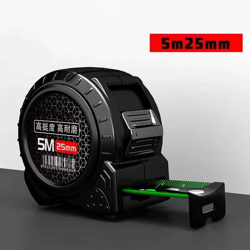 1/5 PCS Self Locking Fluorescent Steel Tape Measure High-Precision Laser Inkjet Code Box Ruler Measuring Tool Meter Ruler