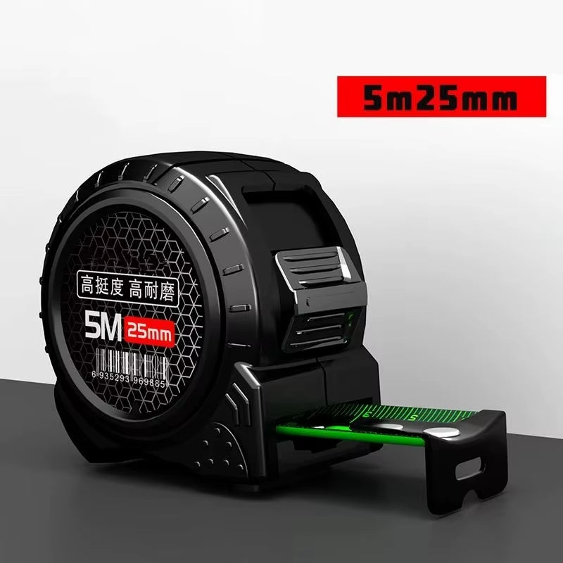 1/5 PCS Self Locking Fluorescent Steel Tape Measure High-Precision Laser Inkjet Code Box Ruler Measuring Tool Meter Ruler
