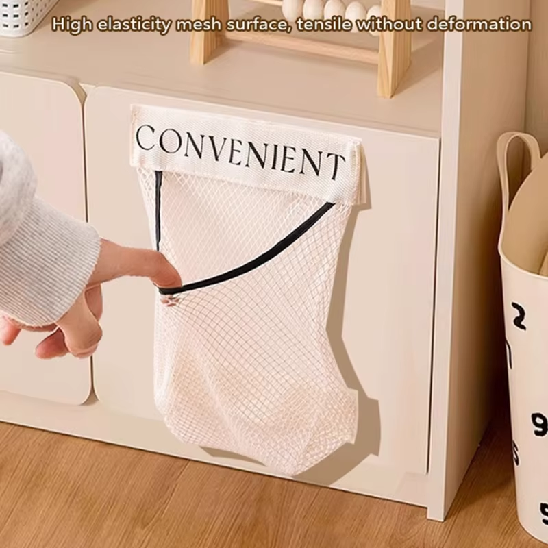 Trash Bag Holder Mesh Storage Net Grocery Bag Organizer Dispenser for Aluminum Foil, Garbage Bag, Plastic Wrap, Shopping Bag
