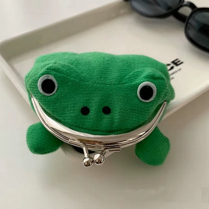 1PC Frog Coin Purses Cartoon Wallet Pouch Anime Manga Shape Fluff Clutch Cosplay Cute Wallet Purse Coin Holder Girls Gift