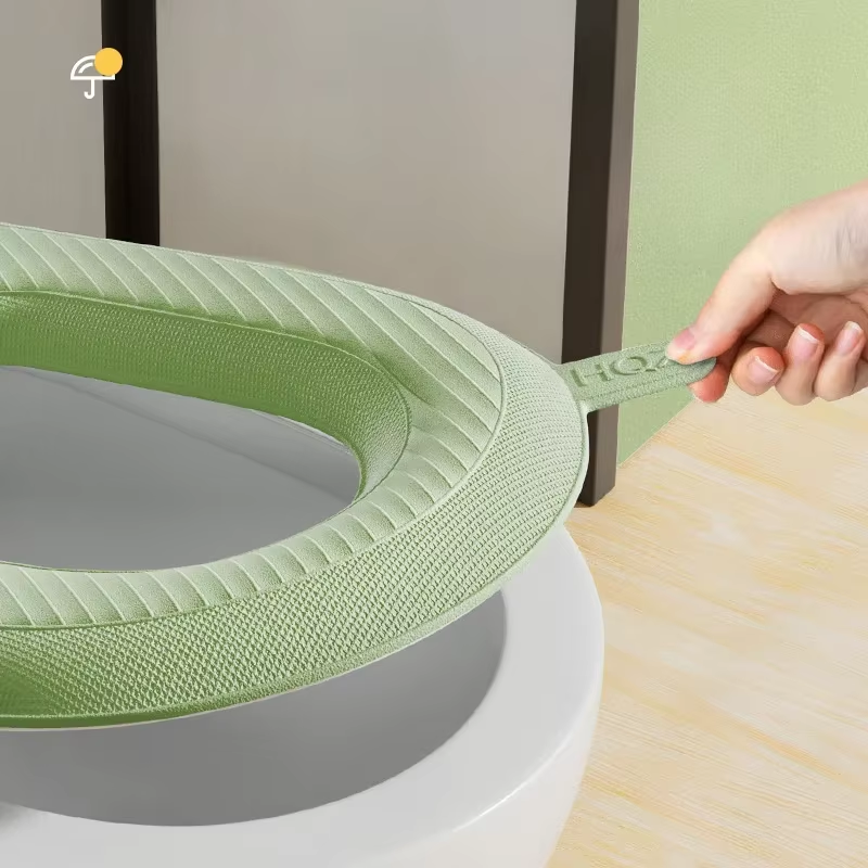 2Pcs High Foam Waterproof Toilet Seat Wash-Free Washable Toilet Seat Cover Toilet Seat in Winter Lovely Wind