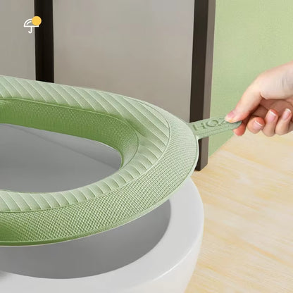 2Pcs High Foam Waterproof Toilet Seat Wash-Free Washable Toilet Seat Cover Toilet Seat in Winter Lovely Wind