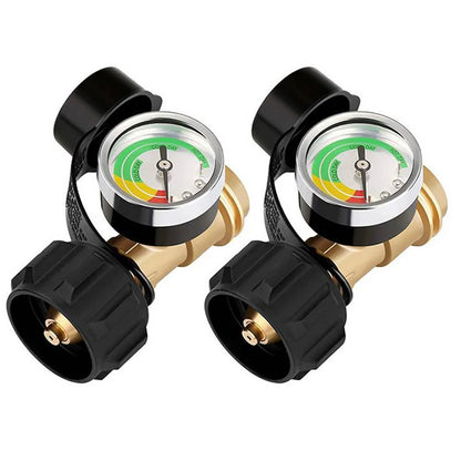 Propane Tank Gauge Level Indicator Qcc1/Type 1 Connection Gas Pressure Meter Universal Propane Gauge for 5Lb-40Lb Propane Tanks