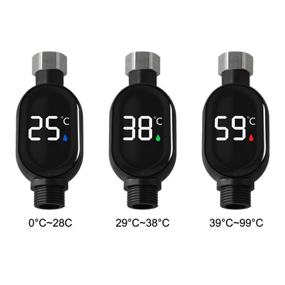 1Pc Waterproof Smart Temperature Digital Display Faucet Thermometer Bath Thermometer with Digital Display Shower Thermometer