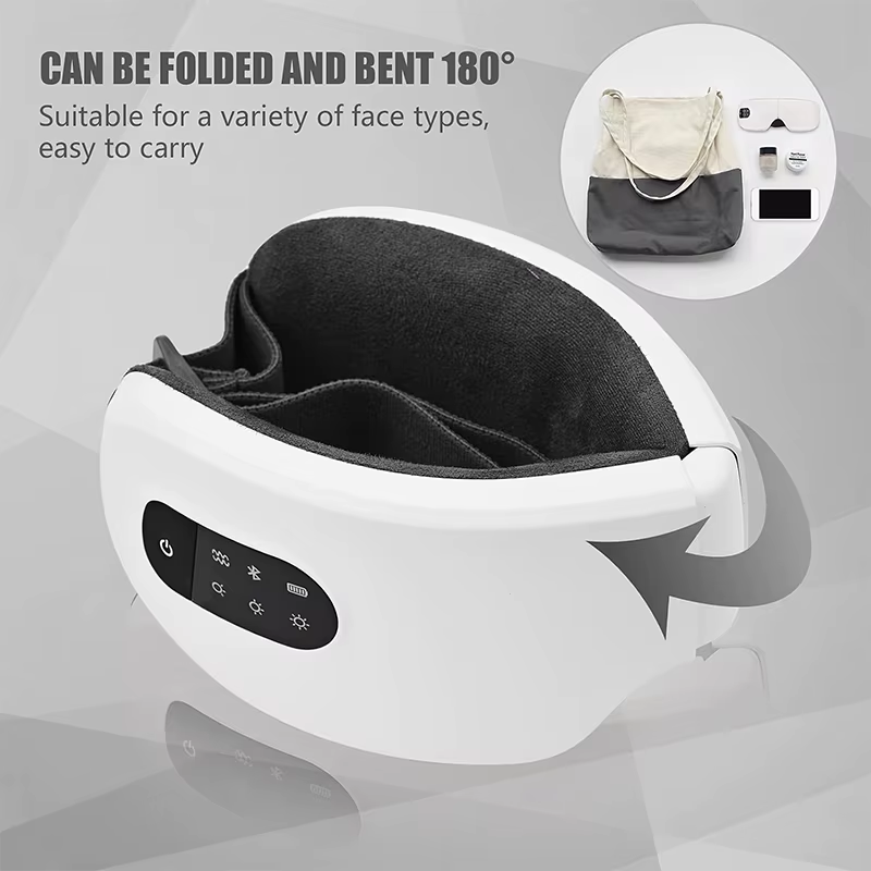 4D Eye Massager Smart Airbag Vibration Eye Care Instrument Hot Compress Bluetooth Eye Massage Glasses Fatigue Wrinkle Healthcare
