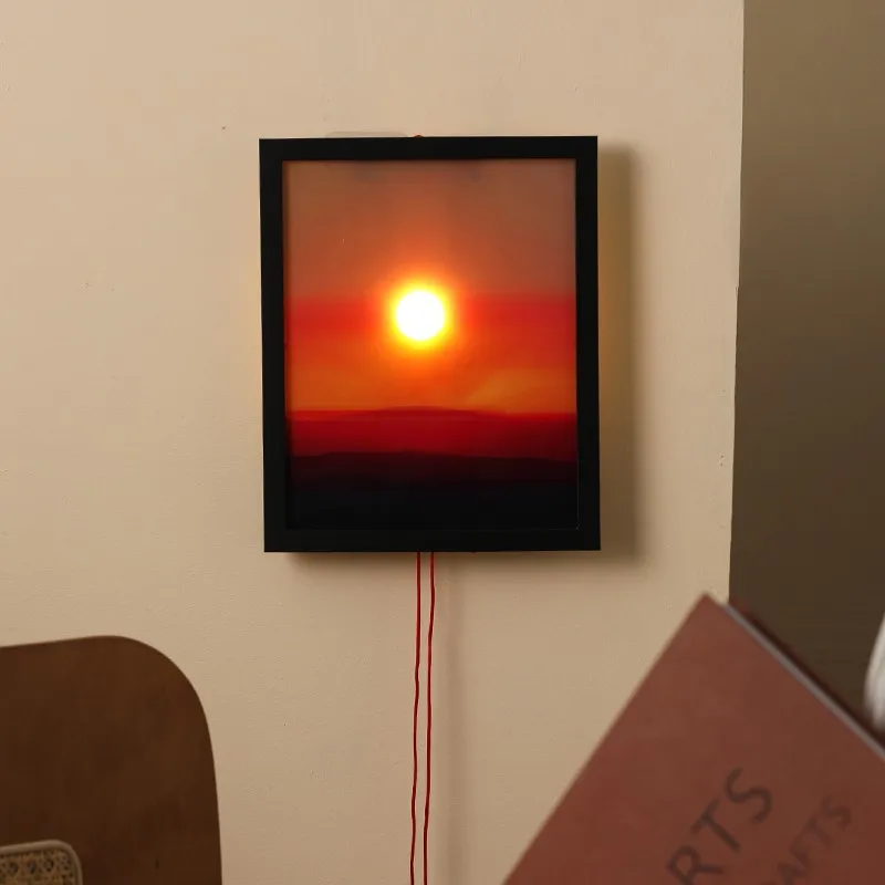 Rising and Falling Sunset Atmosphere Wall Mounted Lighting Fixtures, Finished Living Room and Bedroom Lights, Gift for Friends