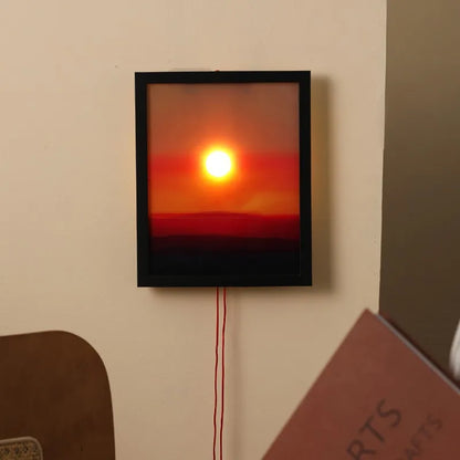 Rising and Falling Sunset Atmosphere Wall Mounted Lighting Fixtures, Finished Living Room and Bedroom Lights, Gift for Friends