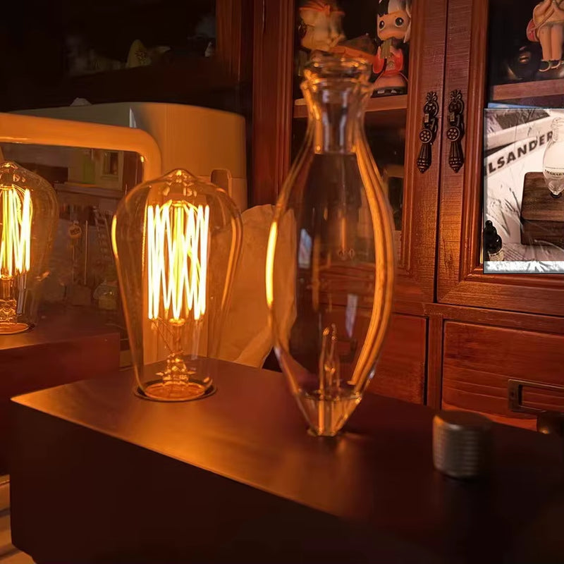 Aroma Diffuser Vintage Tungsten Filament Lamp Aromatherapy Machine Humidifier Lighting Sandalwood Pure Essential Oil Diffuser