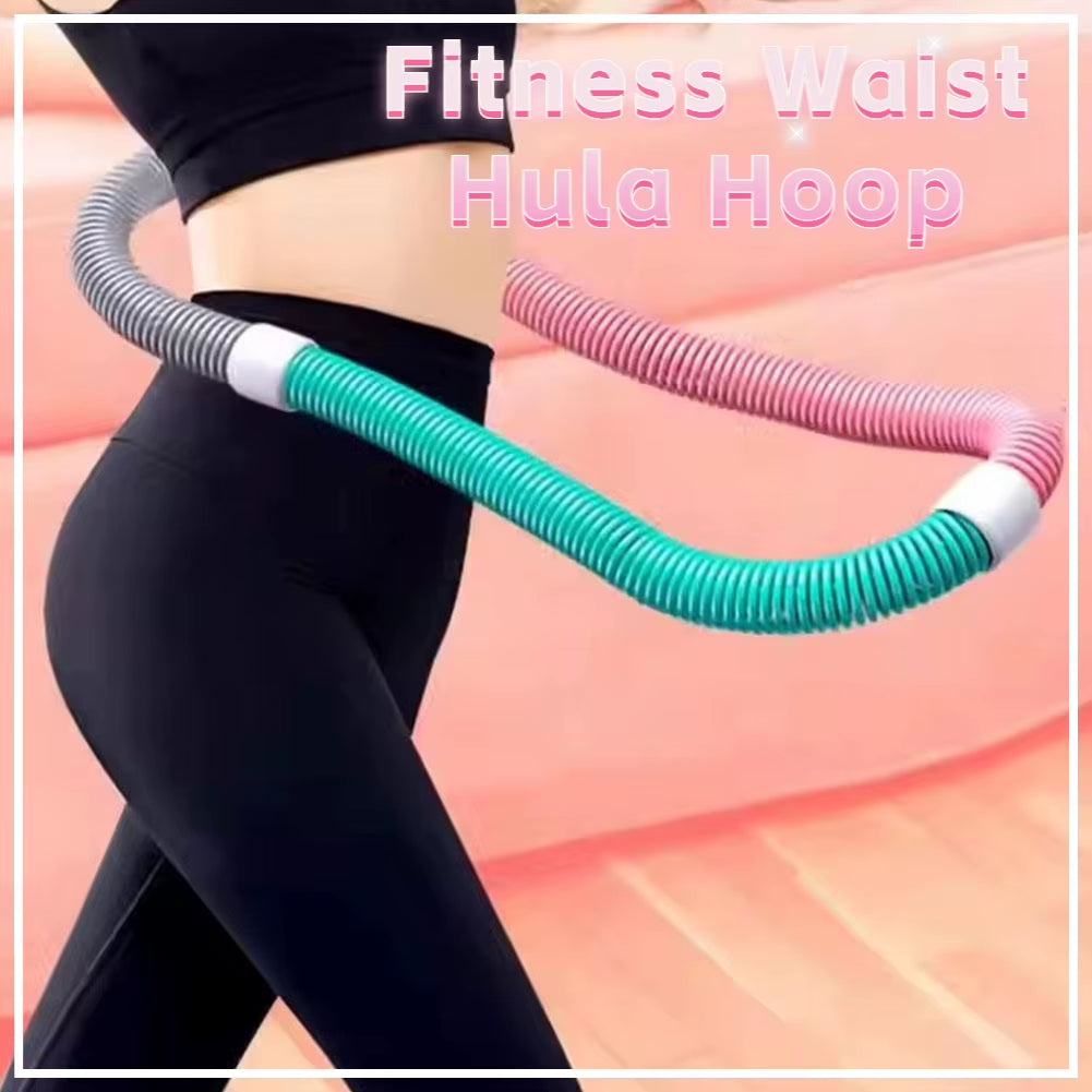 Upgrade Waist Trimmer Hoop for Weight Loss Soft Spring Fitness Hoop Detachable Foldable Portable Abdominal Exercise Circle for W