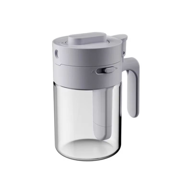 Household Kitchen Moisture-Proof Seasoning Jar Salt Container 2 in 1 Glass Spice Bottle Spoon Separation Glass Seasoning Can