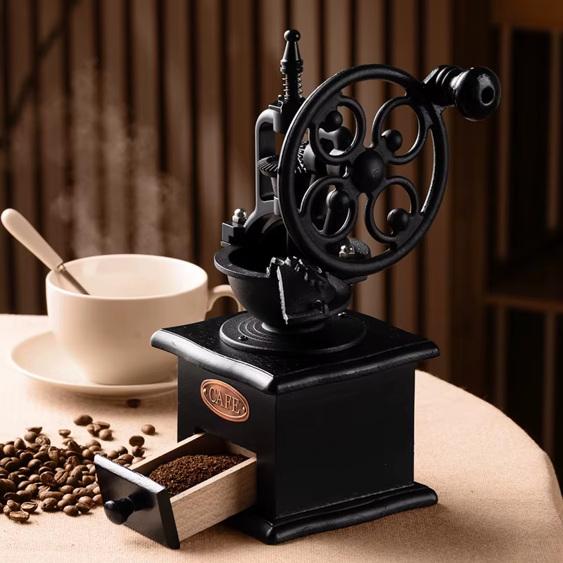 Retro Manual Coffee Grinder Portable Ferris Wheel Coffee Bean Grinder Professional Handmade Coffee Accessories