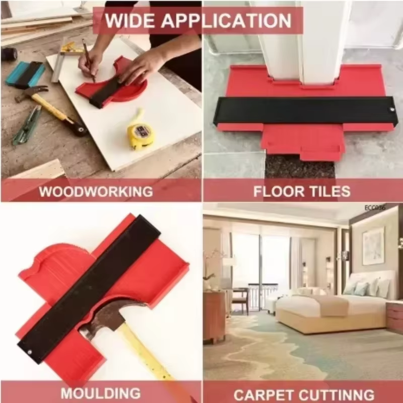 Irregular Contours Gauge Arc Ruler Plastic Gauge Contour Profile Scale Template Curvature Scale Tiling Laminate