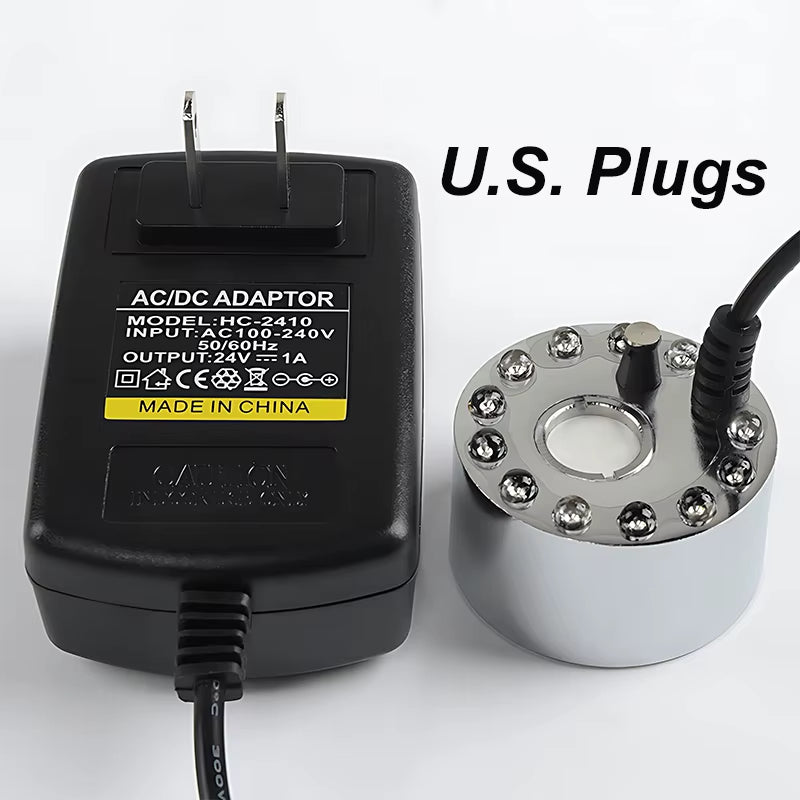 Party Mist Maker Water Pond Fountain Fogger 12 LED Color Aquarium Fog Maker Halloween Easter Party Festival Decoration