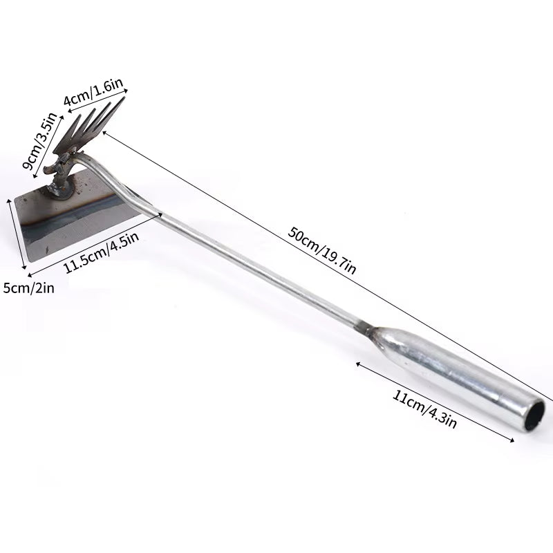 Hardened Hollow Hoe Garden Hoe Weeders Labor-Saving Weeding Loosening Farming Tools Planting Rake Hoe Garden Hand Tools