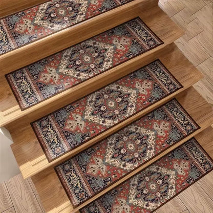 10Pcs Stair Treads Carpet Non-Slip Indoor Stair Mat Runners for Wooden Steps Protection Rug Cover Pads Staircase for Kids Elders