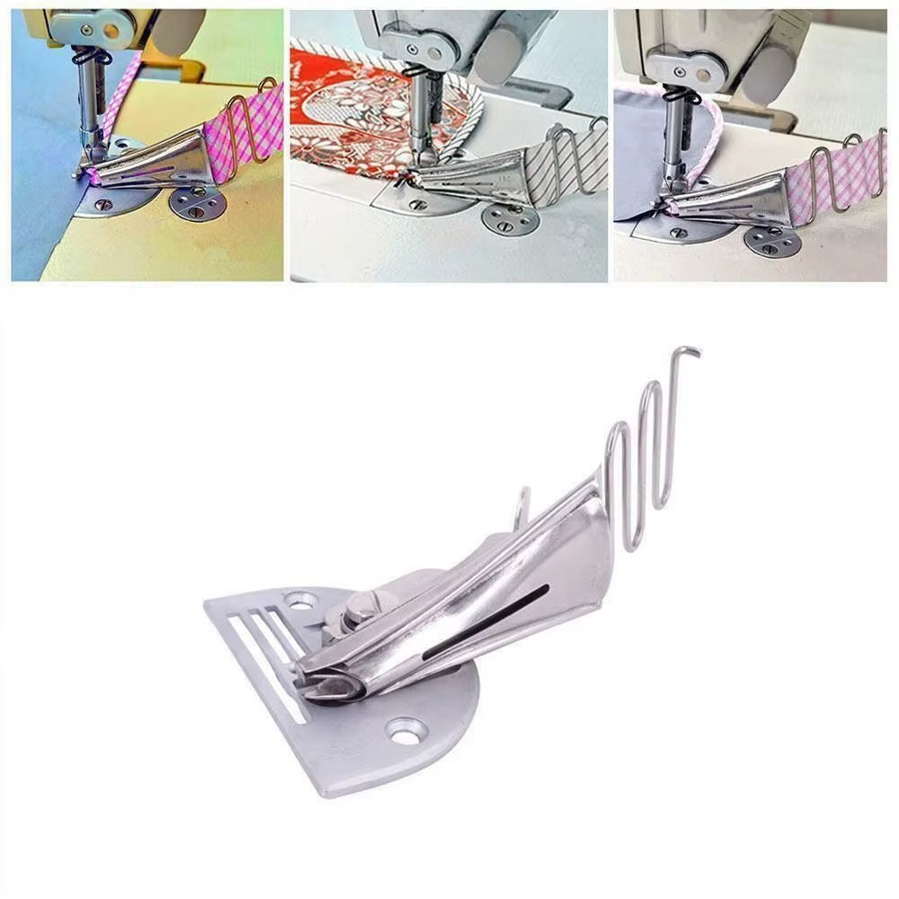 Steel Overlock Folder Binding of Curve Edges A10 Hemmer Bias Binder for Lockstitch DIY Sewing Machine Foot Kit Accessories